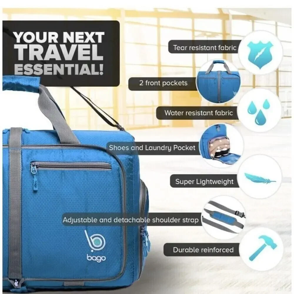 Bago Expandable Luggage Soft sided Shoulder Strap Double Handles Compact Luggage